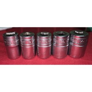 Snap-on 5 pc 3/8" Drive 7/16,1/2,9/16,5/8,11/16" SAE 8pt